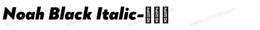 Noah Black Italic字体转换